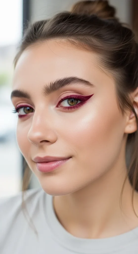 Burgundy Wing Eyeliner