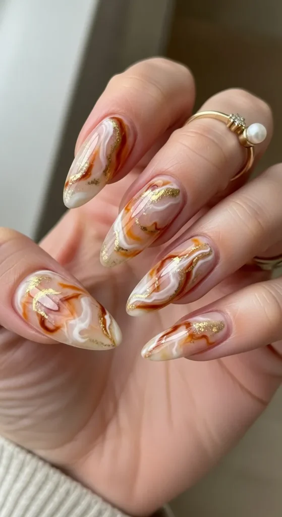 Caramel and Ivory Marble
