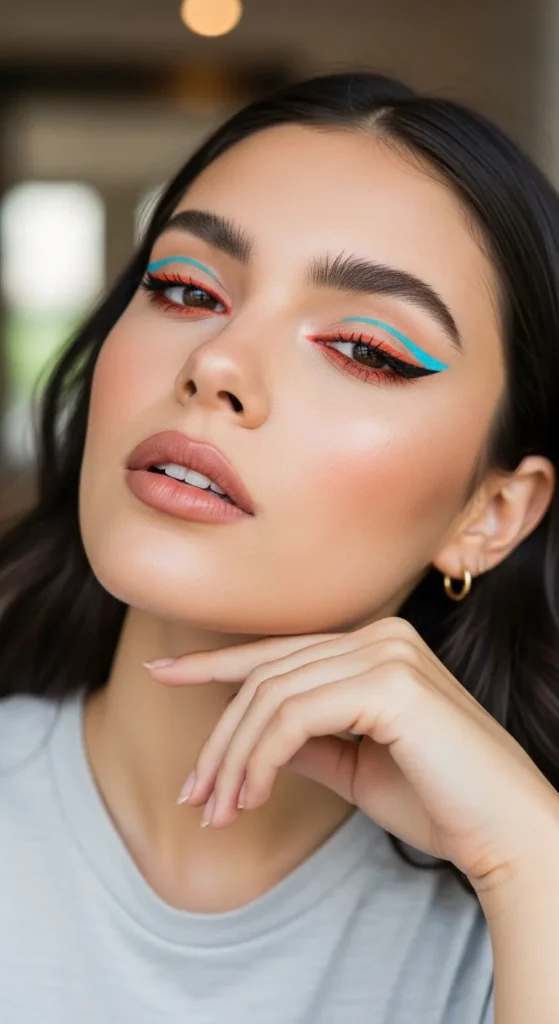 Contrasting Colors Eyeliner