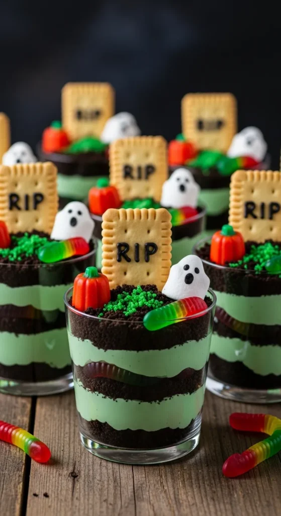 Graveyard Pudding Cups