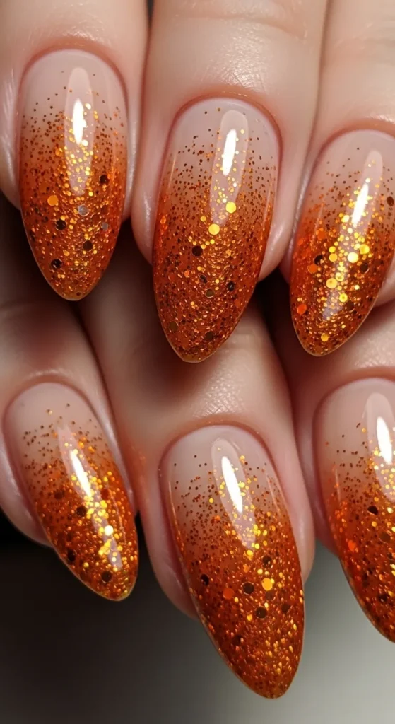 Pumpkin Spice Glitter Gradient