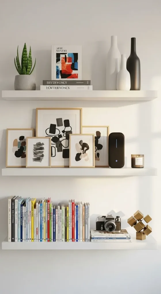 Floating Shelves with Hidden Brackets (Aesthetic + Functional)