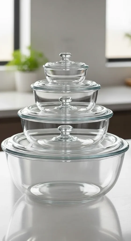 Glass Mixing Bowls with Lids