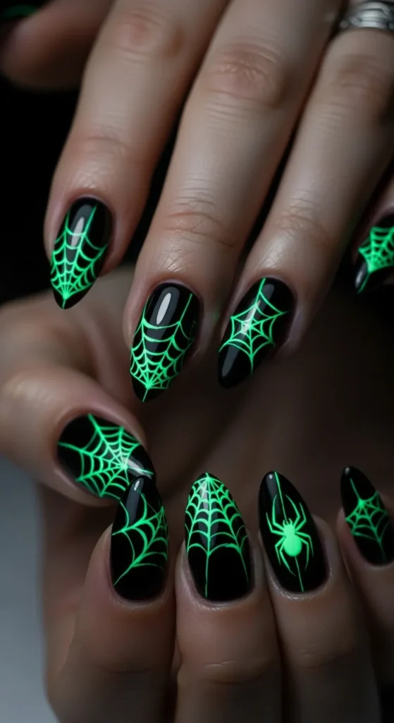 Glow-in-the-Dark Spiderwebs