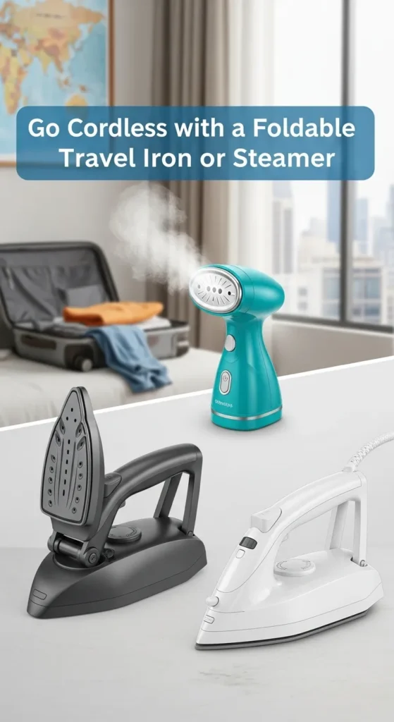 Go Cordless with a Foldable Travel Iron or Steamer