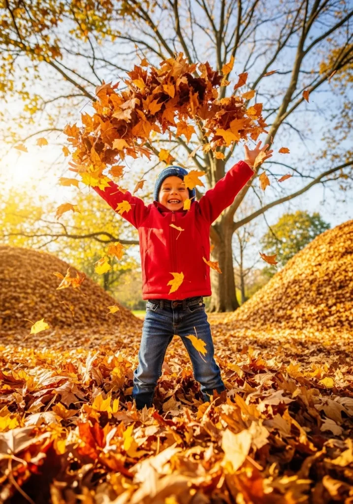 Jump in Leaf Piles
