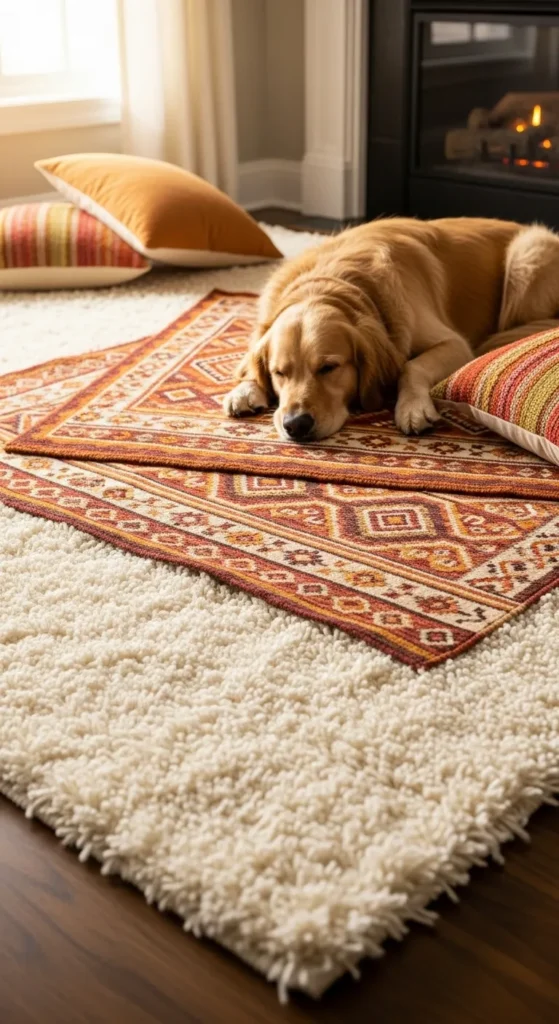 Layered Rugs for Instant Warmth