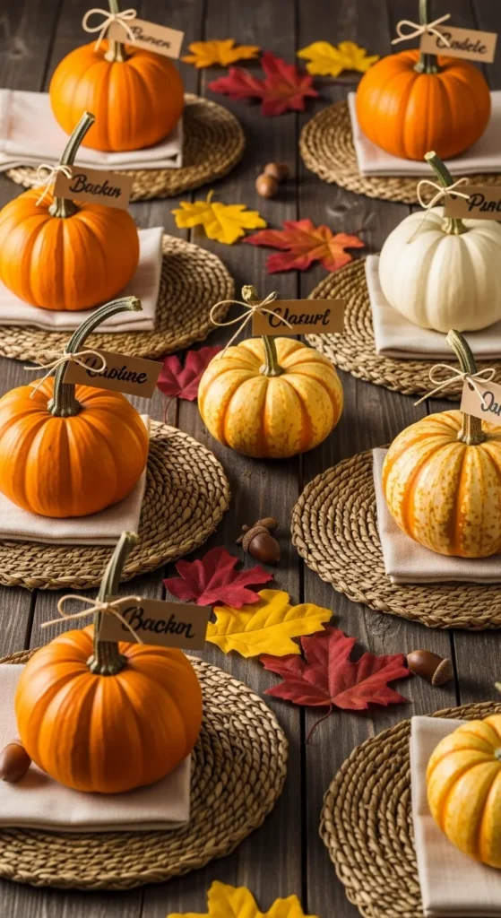 . Mini Pumpkin Place Settings