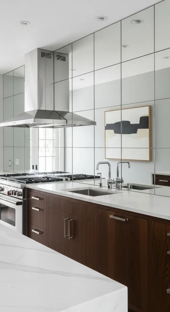 Mirror Backsplashes (Fake Square Footage)