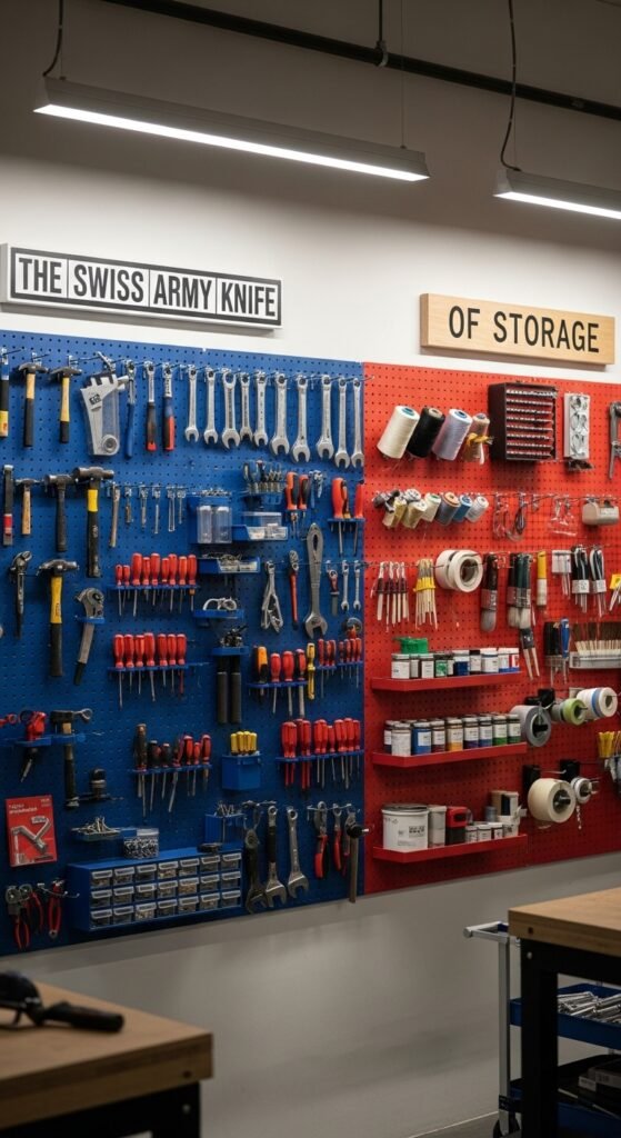 Pegboard Walls (The Swiss Army Knife of Storage)