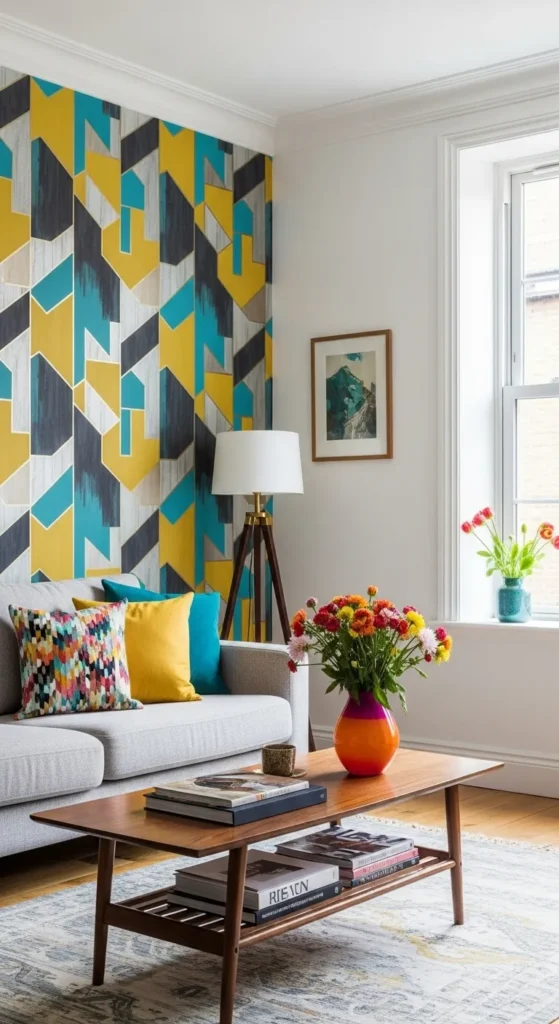 Refresh Walls with Paint or Wallpaper That Pops