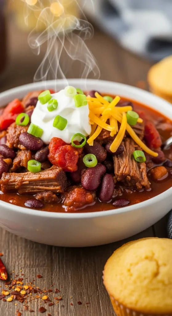 Slow-Cooker Smoky Brisket Chili