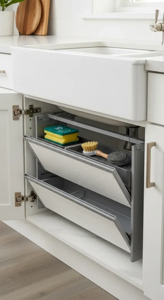 Under-Sink Tilt-Out Trays (Stop the Sponge Avalanche)