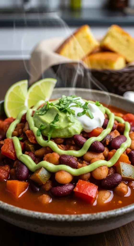 Vegetarian Three-Bean Chili
