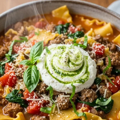 Cozy Viral One-Pot Lasagna Soup